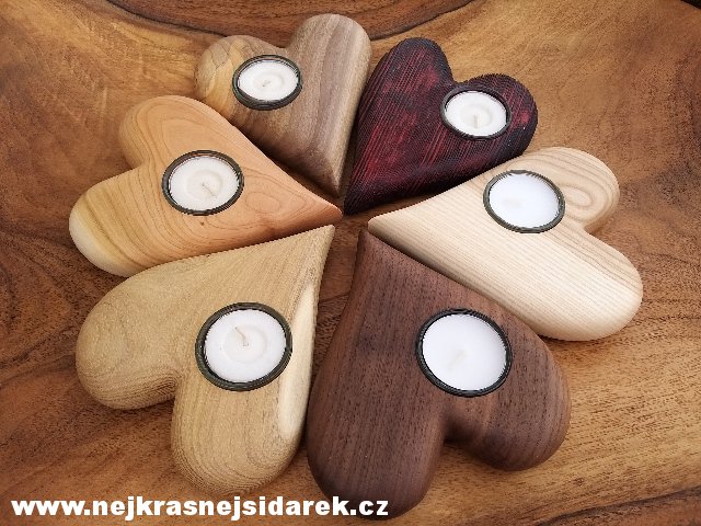 Svíce ve tvaru srdce - Masiv > varianta Přírodní