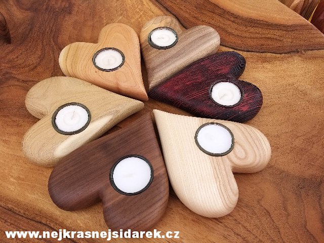 Svíce ve tvaru srdce - Masiv > varianta Přírodní