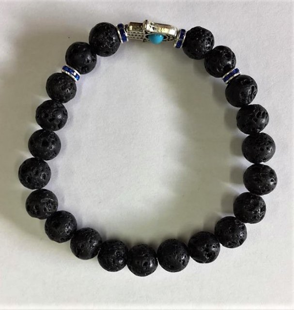 Lávový náramek s rukou Fatimy > varianta 1. obvod 14 cm-dětská velikost