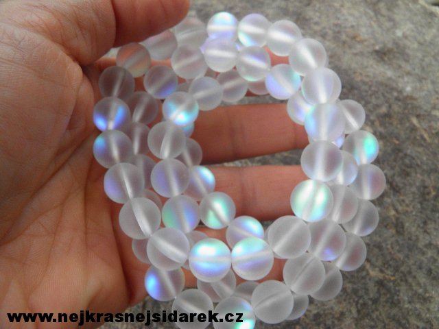 Léčivý náramek z minerálů > varianta Bílá