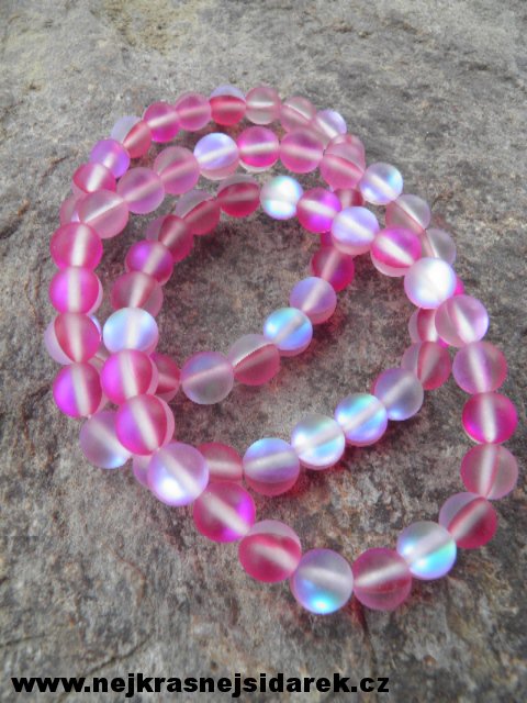 Léčivý náramek z minerálů > varianta Růžová