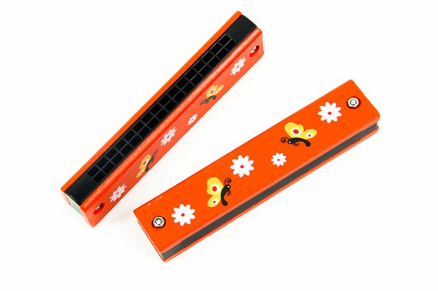 Dřevěná harmonika > varianta mix barev