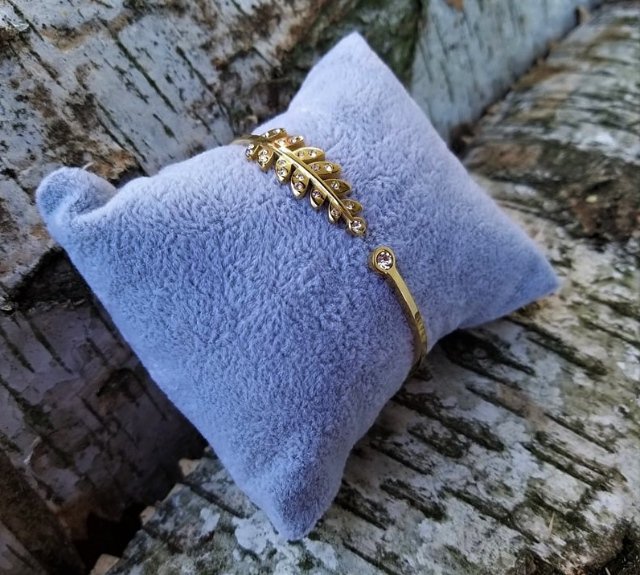 Zlatý náramek ve tvaru kapradí > varianta Chirurgická ocel