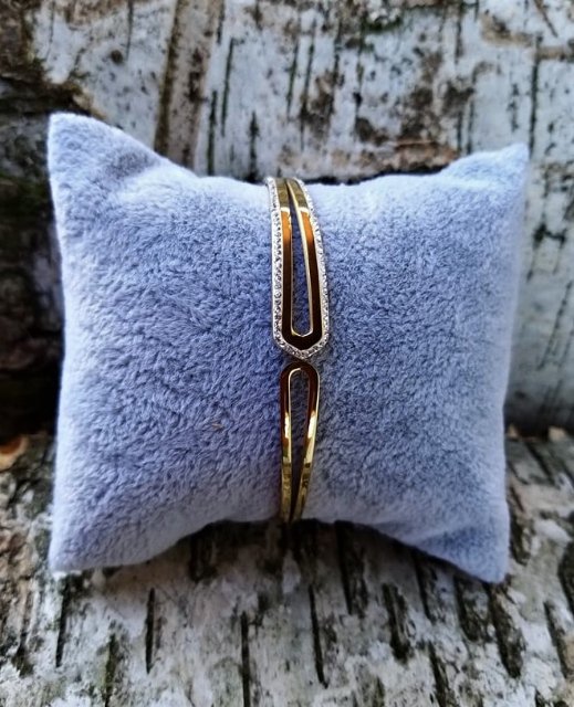 Zlatý náramek s kamínky > varianta Chirurgická ocel