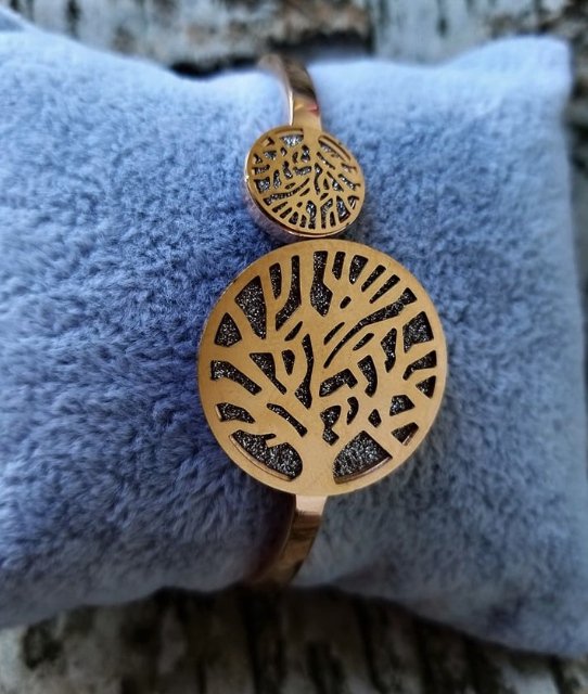 Červený náramek se stromem života > varianta Chirurgická ocel