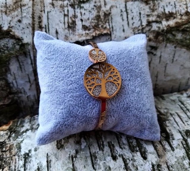 Červený náramek se stromem života > varianta Chirurgická ocel