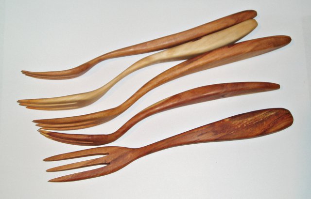 Dřevěná vidlička - Ořešák vlašský > varianta Ořešák vlašský