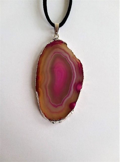 Achátový plátek > varianta růžový