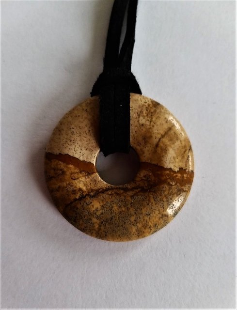 Donut z jaspisu obrázkového > varianta světle hnědá