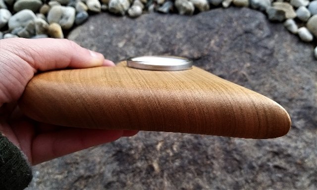 Dřevěný svícen srdce - varianta Třešeň