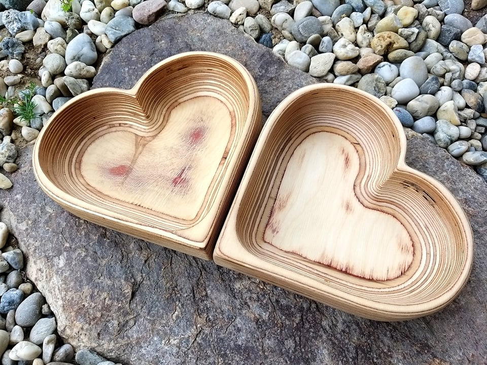 Mísa ve tvaru srdce - Bříza