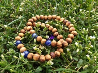 Sodalitový náramek se dřevem > varianta PÁNSKÁ, DÁMSKÁ, DĚTSKÁ