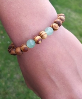 Avanturýnoví náramek se dřevem > varianta PÁNSKÁ, DÁMSKÁ, DĚTSKÁ