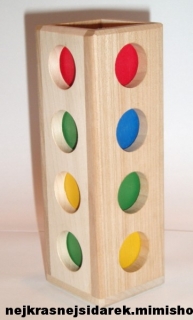 Hlavolam - Čtyři kostky > varianta barevná > 40x125x40mm