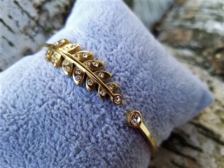 Zlatý náramek ve tvaru kapradí > varianta Chirurgická ocel