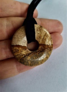 Donut z jaspisu obrázkového > varianta světle hnědá