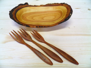 Dřevěná vidlička - Švestka > varianta Švestka